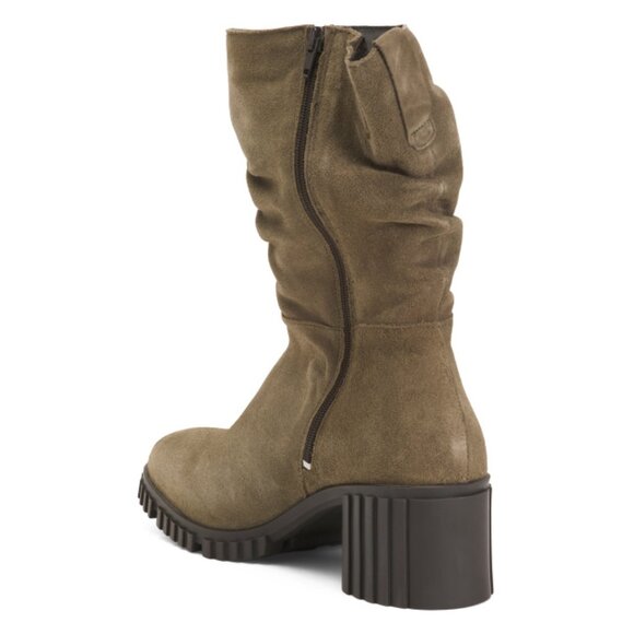 ERIC MICHAEL Green Made In Portugal Suede Mercedes Waterproof Boots - Picture 2 of 2